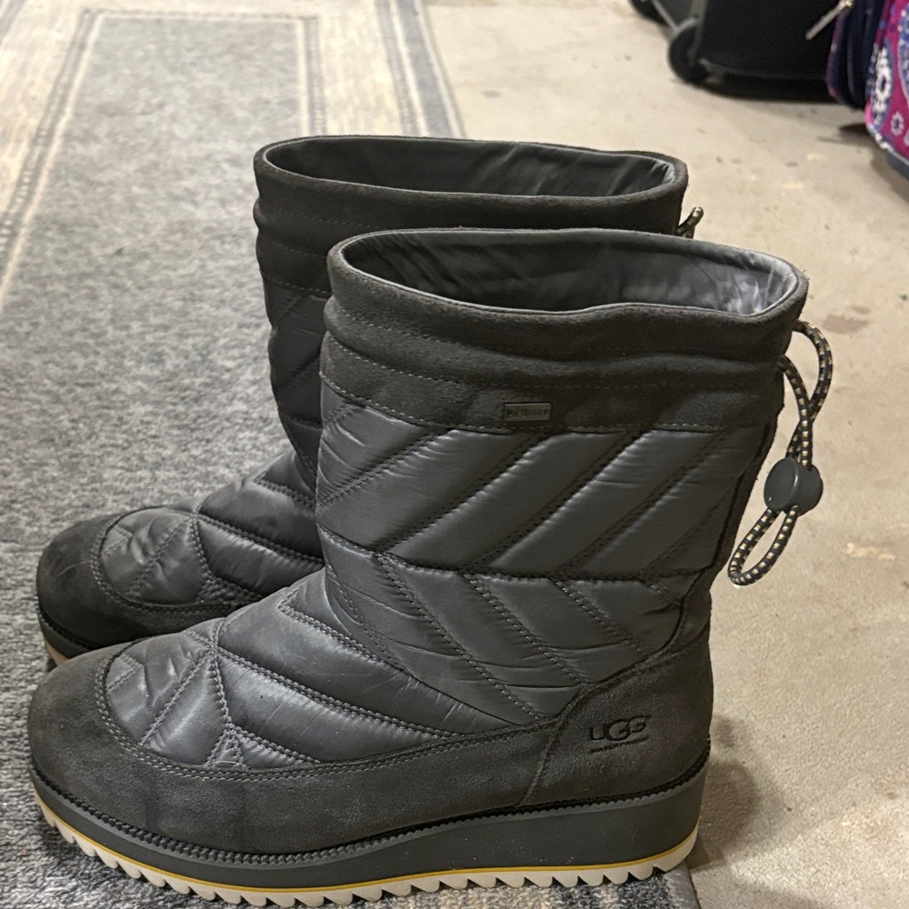 UGG Charcoal Beck Quilted Boots